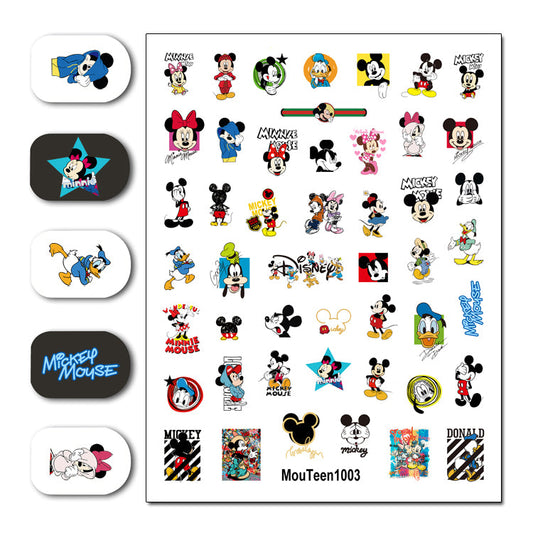 Disney New Mouteen1003 Mixed Mickey Mouse Water Nail Sticker Nail Water Sticker for Nail Art Sticker Decal Art Decoration