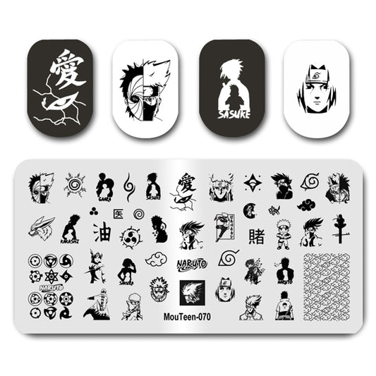 Mouteen-070 Comic Character Nail Stamping Plate Japan Little Boy Nail Stamp Plates Figure Nail Art Designs